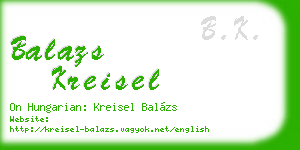 balazs kreisel business card