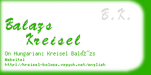 balazs kreisel business card